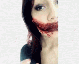 国外妹子的万圣节装扮，好逼真 - The Halloween costume of a foreign sister is very realistic.