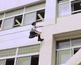 当一个开挂少女上学迟到的时候... - When a girl is late for school.