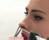 Wear a nose ring! Such a thick nose penetrates so fast.,穿鼻环！这么厚的鼻子原来穿透这么痛快....