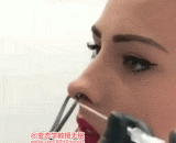 穿鼻环！这么厚的鼻子原来穿透这么痛快.... - Wear a nose ring! Such a thick nose penetrates so fast.