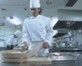 The right way for the chef to demonstrate the tomato Sushi,大厨示范番茄寿司的正确做法