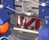 The machine that cuts the orange peel automatically, looks cool!,自动削橙子皮的机器，看着绝爽！