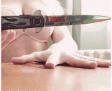 这刀好大 呸 这胸好快 - This knife is good to bah the chest fast