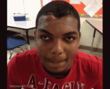 吹脑门，看着有点吓人 - Blows the head, looks a bit scary