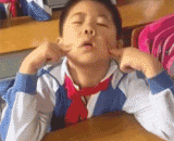 熊孩子们的佛系眼保健操，哈哈哈绝了[4P] - Bear children's Buddha eye exercises, ha ha ha [4P]