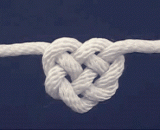 Do you learn how to compiling love knot,爱心结的编法，你学会了吗