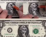 Wow - dollar Washington's face,哇~美元的华盛顿变脸了