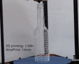 3D打印笔画出来的啤酒瓶 - 3D print a brewer's bottle