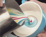 彩虹拉花，酷炫！ - Rainbow Flower, cool!