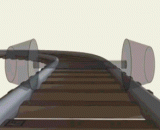 火车是这样拐弯的 - This is the way the train turns.