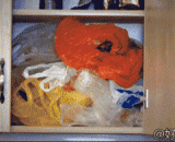 God's plastic bag collection, this is great!,神一样的塑料袋收纳法，这个真太棒了！