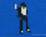 Michael Jackson, made of Lego, feels that he has heard the song.,用乐高做成的迈克尔杰克逊，感觉已经听到歌声了