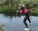 妹子教你过河，万万没想到妹子这么腻害啊 - My sister taught you to cross the river. I never expected my sister to be so greasy.