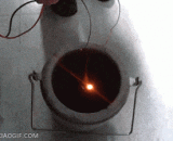The reaction of orange LED lamp into liquid nitrogen,橙色LED灯放进液氮的反应