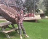 这秋千简直不能更爽 - This swing can't be much better