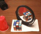 3D magic cube illusion hand drawing,3D魔方错觉手绘