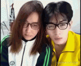 韩国一对兄妹PO的他们妆前和妆后的样子 - A pair of siblings of PO in Korea before and after makeup.