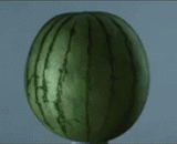 The moment the bullet passes through the watermelon,子弹穿过西瓜的瞬间