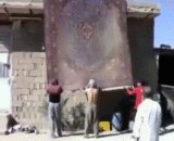 这地毯可能有一百年没洗过了吧 - This carpet may have not been washed for one hundred years