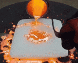 干冰VS熔融铜 - Dry ice VS molten copper