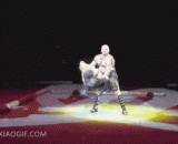 The performance of the 2 fat men,2个胖子的基情表演