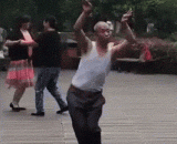 大爷您这风骚的舞姿看的人不要不要的 - Uncle, do you want to dance with this kind of dancing?