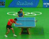 张继科连续7个扣球，扣的日本都懵逼了，让对手产生了打羽毛球的节奏 - Zhang Jike has 7 spikes in succession, and Japan has been forced to play the badminton rhythm.