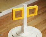 穿过两个方形的视觉错觉 - Through two square visual illusions