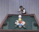 超炫酷的球技！一杆清台！ - Cool ball skill! One pole!