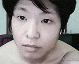 I made up and I was afraid of myself,我化妆起来连自己都怕