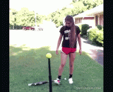 妹子教你酷炫玩棒球 - My sister teaches you to play baseball