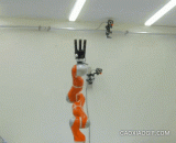 A robotic arm that automatically grabs fast moving objects,机器人手臂，自动抓取快速移动物体