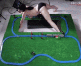 The cave of the Japanese electric train,日本电动火车的山洞